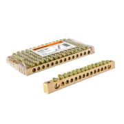 Шина «N» нулевая 8x12мм 14/2 (14 групп/крепеж по краям) TDM