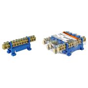 Шина «N» нулевая с изолятором на DIN-рейку 6x9мм стойка мал. 12 групп TDM