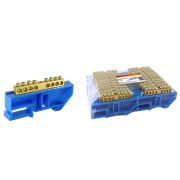 Шина «N» нулевая с изолятором на DIN-рейку 8x12мм стойка бол. 8 групп TDM