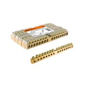 Шина «N» нулевая 8х12мм 16/1 (16 групп/крепеж по центру) TDM