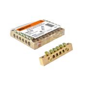 Шина «N» нулевая 6х9мм  6/2 (6 групп/крепеж по краям) TDM