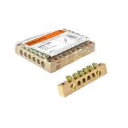 Шина «N» нулевая 8x12мм  6/2 (6 групп/крепеж по краям) TDM