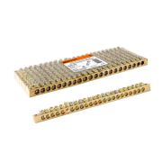 Шина «N» нулевая 8x12мм 22/2 (22 группы/крепеж по краям) TDM