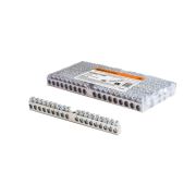 Шина «N» нулевая 6х9мм 18/1 (18 групп/крепеж по центру) никелированная TDM