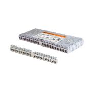 Шина «N» нулевая 6х9мм 20/1 (20 групп/крепеж по центру) никелированная TDM