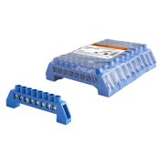 Шина «N» нулевая в изоляторе 6х9мм 8 групп никелированная TDM