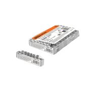 Шина «N» нулевая 6х9мм 6/2 (6 групп/крепеж по краям) никелированная инд. стикер TDM