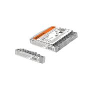 Шина «N» нулевая 6х9мм 8/2 (8 групп/крепеж по краям) никелированная инд. стикер TDM