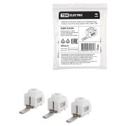 Вводная клемма для модульного оборудования изолированая, зажим винтовой 4-25мм², изогнутая, 100А, ввод прямой, PIN L-28мм TDM