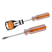 Отвертка шлицевая, прозрачная рукоятка, углеродистая сталь, тип SL3.0 x 75 мм, серия «Гранит» TDM