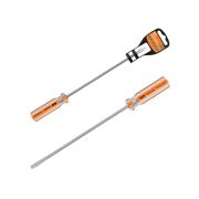 Отвертка шлицевая, прозрачная рукоятка, углеродистая сталь, тип SL6.0 x 200 мм, серия «Гранит» TDM