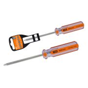 Отвертка крестовая, прозрачная рукоятка, углеродистая сталь, тип PH1 x 75 мм, серия «Гранит» TDM