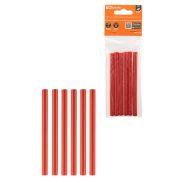 Клеевые стержни универсальные красные, 7 мм x 100 мм, 6 шт, «Алмаз» TDM
