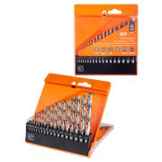 Набор сверл по металлу, 19 шт. (1-10) мм, шаг 0,5 мм, полир., HSS, ц. хв., пластик. уп., «Рубин» TDM