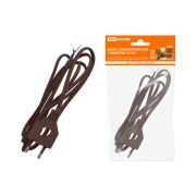 Шнур с плоской вилкой с вырезом ШУ04 ШВВП 2х0,75мм2 1,7 м. коричневый «ЭКО» TDM
