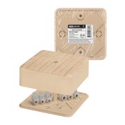 Коробка распаячная КР 75х75х28 ОП сосна, с клем. колодкой, IP40, инд. штрихкод TDM