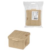 Распаячная коробка ОП 65х65х50мм, крышка, «ЭКО» (сосна), IP54, 4вх. инд. штрихкод TDM