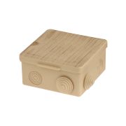 Распаячная коробка ОП 100х100х55мм, крышка, «ЭКО» (сосна),  IP54, 8вх. инд. штрихкод TDM