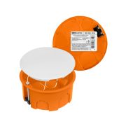 Распаячная коробка СП D80х40мм, крышка, пл. лапки, IP20, инд. штрихкод, TDM