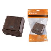 Выключатель 1-кл. открытой установки с подсветкой IP20 10А, бук «Ладога» TDM