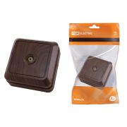 Розетка TВ простая (0-2400 Гц, «мама») открытой установки, IP20 бук «Ладога» TDM