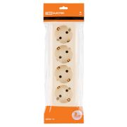 Розетка 4-х местная горизонтальная 2П+3 открытой установки IP20 16A сл. кость «Ладога» TDM