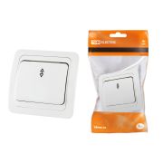 Переключатель на 2 направления 1-кл. 10А белый «Валдай» TDM