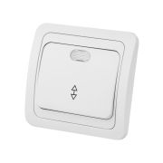 Переключатель на 2 направления с подсветкой 10А белый «Валдай» TDM