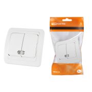 Выключатель 2-кл. с подсветкой 10А белый «Валдай» TDM