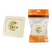 Розетка 2П+З 16А сл. кость «Валдай» TDM