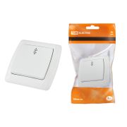Выключатель на 2 направления 1 кл. 10А белый «Онега» TDM