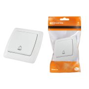 Кнопка звонковая 6А белая «Онега» TDM