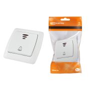 Кнопка звонковая с подсветкой 6А белая «Онега» TDM