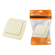 Розетка с крышкой 2П+З 16А 250В IP44 сл. кость «Онега» TDM