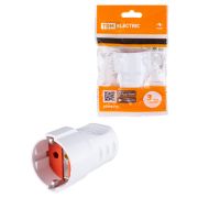 Кабельная розетка рифленая 2П+З 16А 250B белая TDM