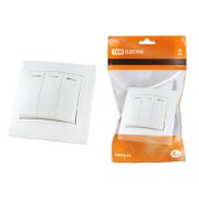 Выключатель 3 кл. с подсветкой 10А белый «Таймыр» TDM