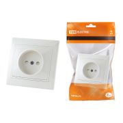 Розетка 2П с защ. шт. 10А 250В белая «Таймыр» TDM
