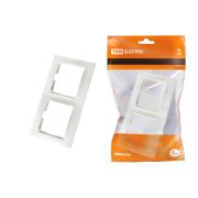 Рамка 2-х постовая горизонтальная белая «Таймыр» TDM