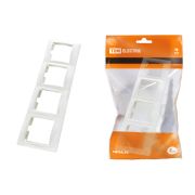 Рамка 4-х постовая горизонтальная белая «Таймыр» TDM