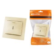 Выключатель на 2 направления 1 кл. с подсветкой 10А сл. кость «Таймыр» TDM