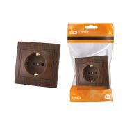 Розетка 2П+З 16А 250В «ЭКО» (бук) «Таймыр» TDM