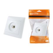 Розетка SAT (F-разъем) 0-2400МГц белая «Лама» TDM