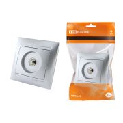 Розетка SAT (F-разъем) 0-2400МГц серебр. металлик «Лама» TDM