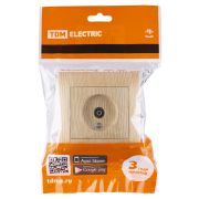 Розетка телевизионная простая (0-2400МГц, «мама») сосна «Лама» TDM