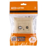 Розетка TV («мама») + SAT (F-разъем) 0-2400МГц сосна «Лама» TDM