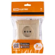 Розетка 2П 10А 250В сосна «Лама» TDM