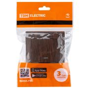 Выключатель 1 кл. с подсветкой 10А венге «Лама» TDM