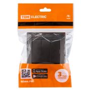 Выключатель 3-х кл. 10А шоколад «Лама» TDM