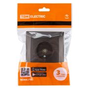 Розетка телевизионная простая (0-2400МГц, «мама») шоколад «Лама» TDM