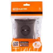 Розетка 2П 10А 250В шоколад «Лама» TDM